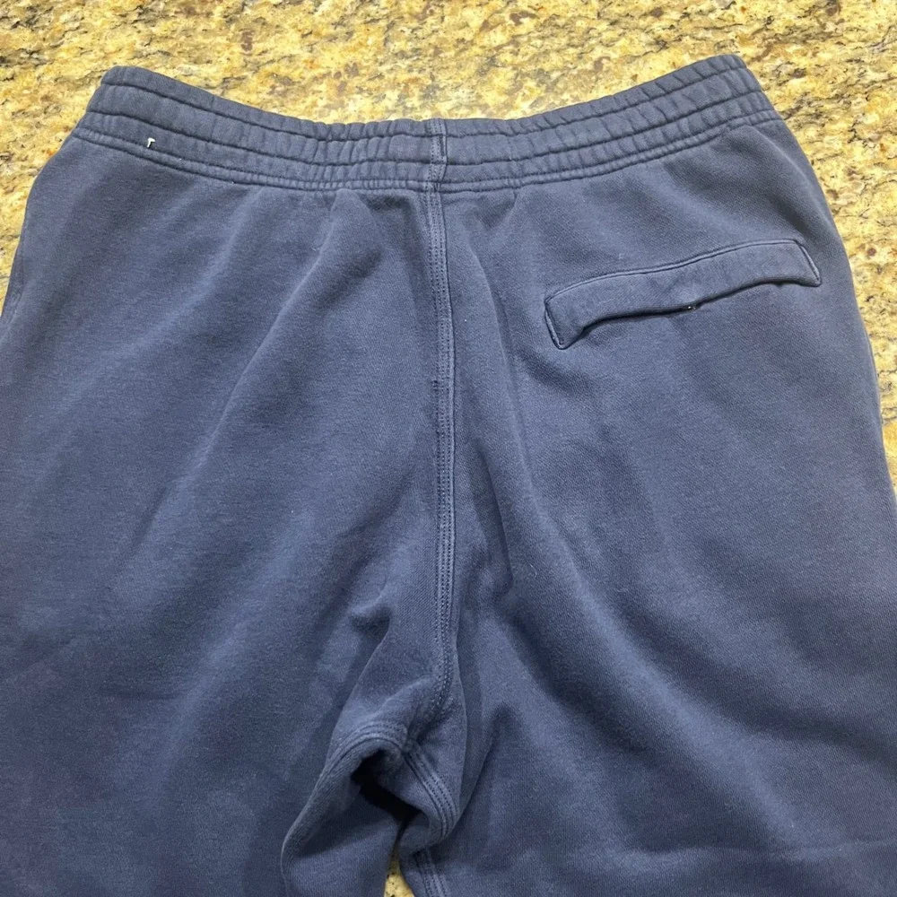 Nike Mens Club Fleece Joggers Navy Blue Sweatpants Medium Embroidered Swoosh